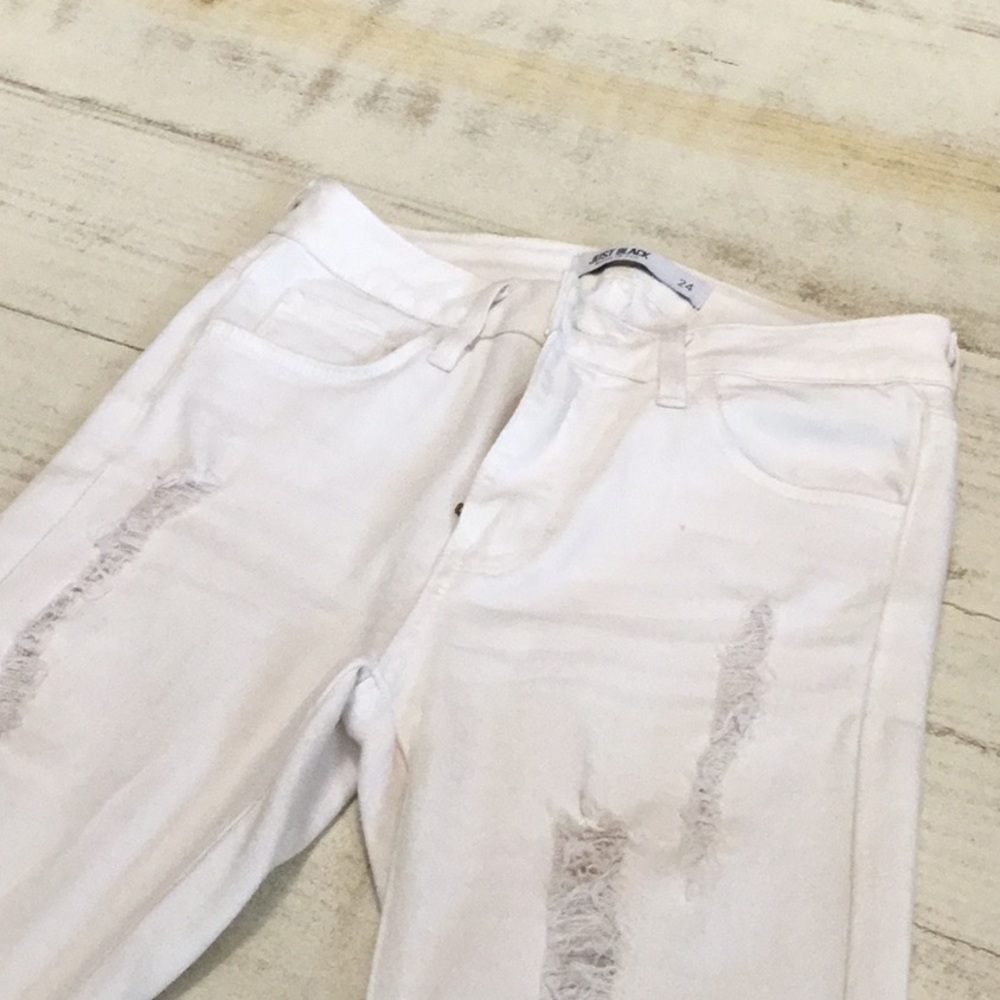 Just Black white jeans